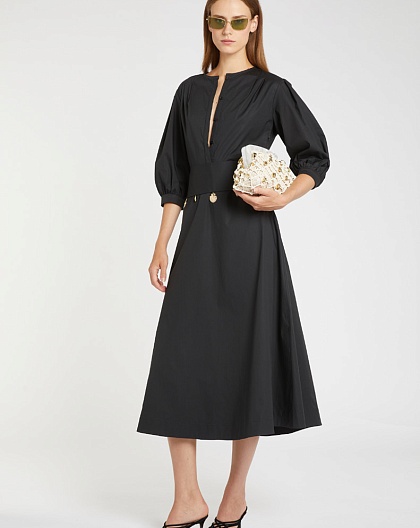 Платье-миди с декором в морской тематике – фото 1