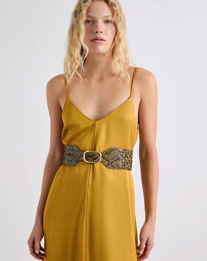 Плетеный ремень с металлической пряжкой – фото 3