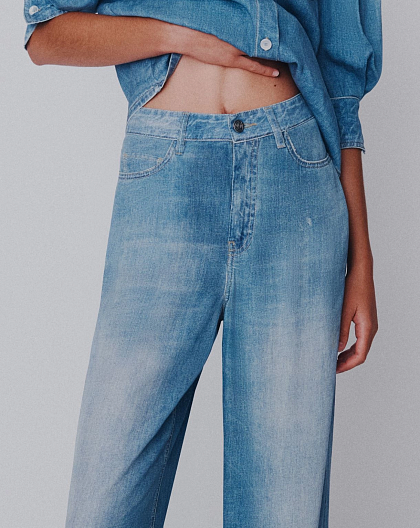 Широкие джинсы из лиоцелла – фото 2